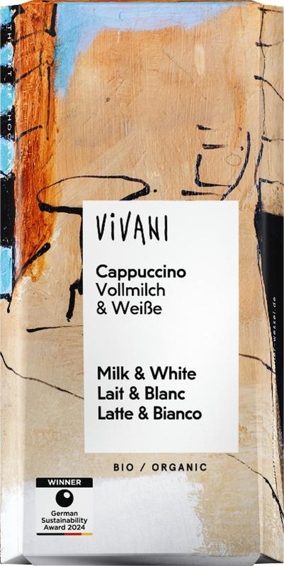 Produktfoto zu Cappuccino Vollmich & Weiße Schokolade - Winner 'German Sustainability Award 2024'