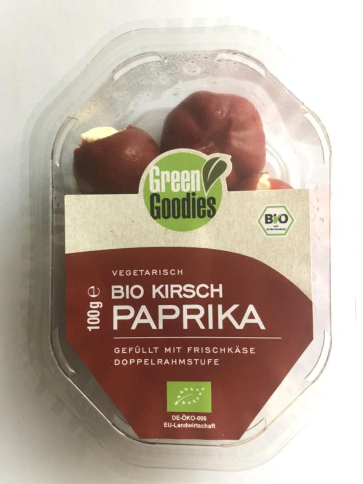 Kirschpaprika gefüllt mit Frischkäse