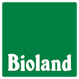 KI generiert: Logo von "Bioland" mit grünem Hintergrund und weißem Text.