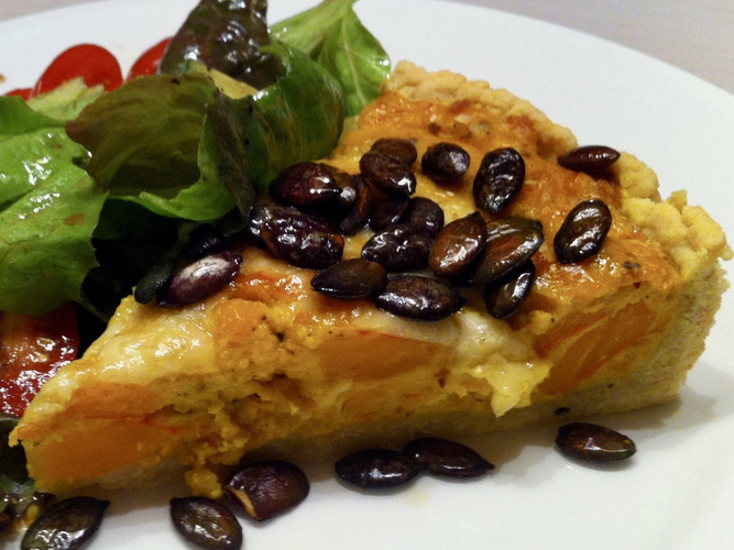 Rezeptbild für Kürbis-Quiche