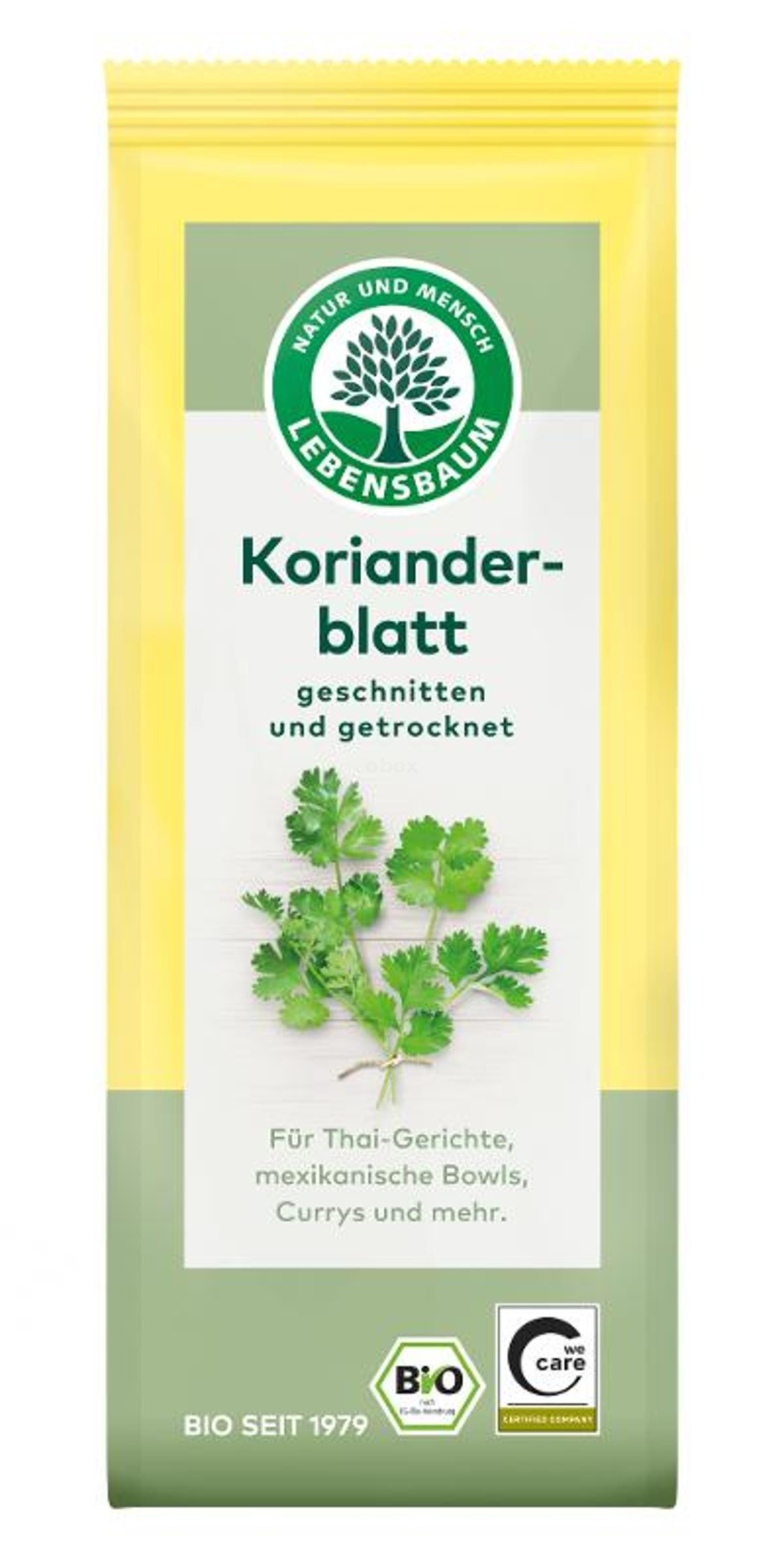 Korianderblatt geschnitten