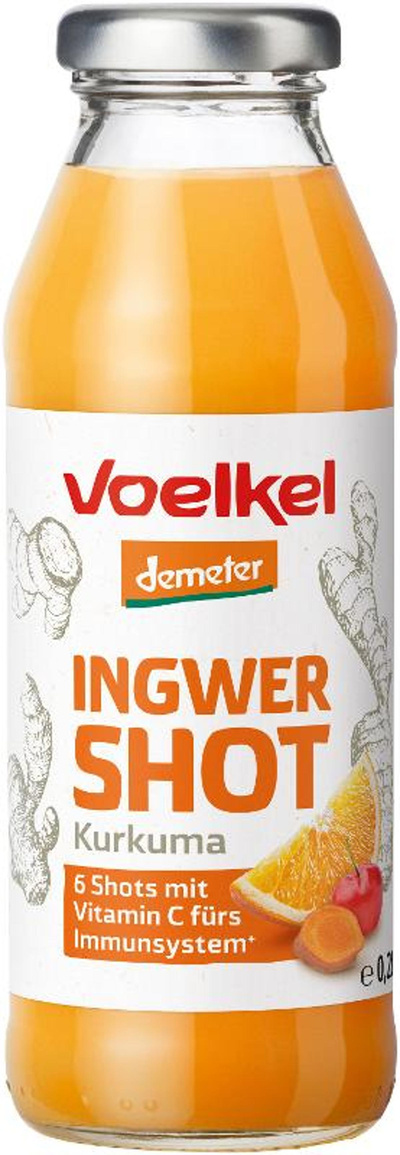 Produktfoto zu Shot Ingwer Kurkuma - mit Orangensaft