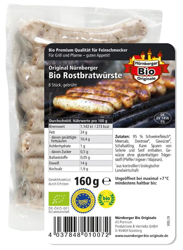 Produktfoto zu Orig Nürnberger Rostbratwürste