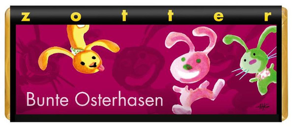 Produktfoto zu Schokolade Bunte Osterhasen