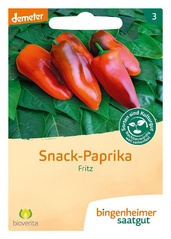 Produktfoto zu Samen: Snack Paprika 'Fritz' - geeignet für's Freiland in Kübel & Hochbeet