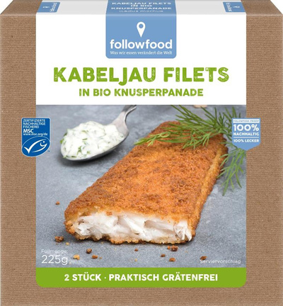 Produktfoto zu Kabeljau Filets paniert TK