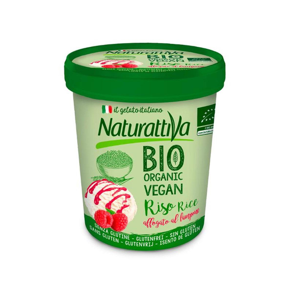 Produktfoto zu Vanille Eis Himbeer auf Reisbasis