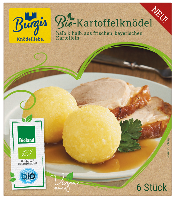 Produktfoto zu Kartoffelknödel halb &  halb TK