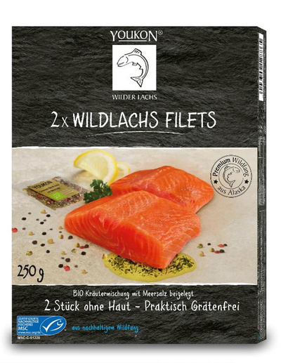 Produktfoto zu Alaska Wildlachs Filets ohne Haut TK
