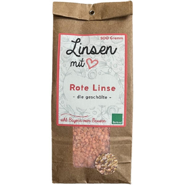 Produktfoto zu Rote "Linsen mit Herz"  regional aus Schwaben