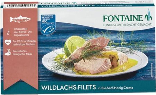 Produktfoto zu Wildlachsfilet in Senf- Honig- Sauce