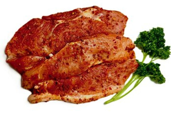 Produktfoto zu 'Wuide Sau' - Schweine Hüftsteaks mariniert