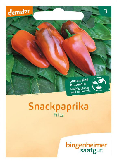 Produktfoto zu Samen: Snack Paprika 'Fritz' - geeignet für's Freiland in Kübel & Hochbeet