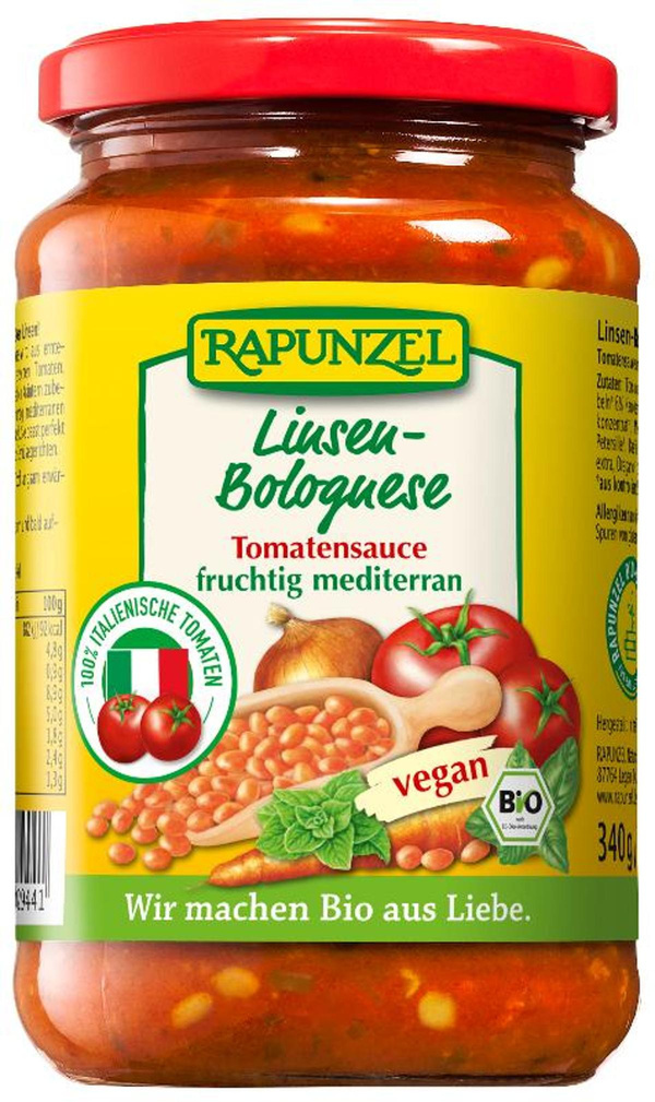 Produktfoto zu Linsen Bolognese - besonders eiweißreich durch Rote Linsen!