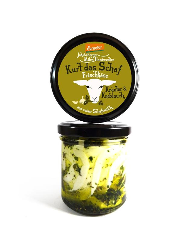 Produktfoto zu Kurt das Schaf-Frischkäse mit Knoblauch & Kräutern