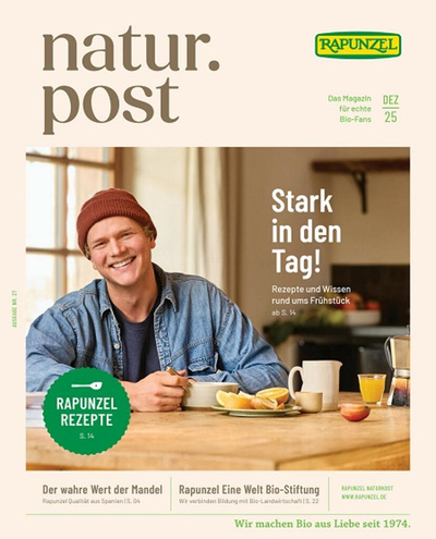 Produktfoto zu GRATIS: Neues Rapunzel natur.post Magazin 27. Ausgabe Dezember 2025
