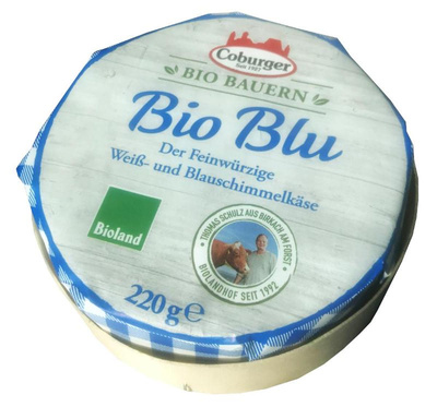 Produktfoto zu Coburger Bio Blu - Weichkäse mit Blauschimmel
