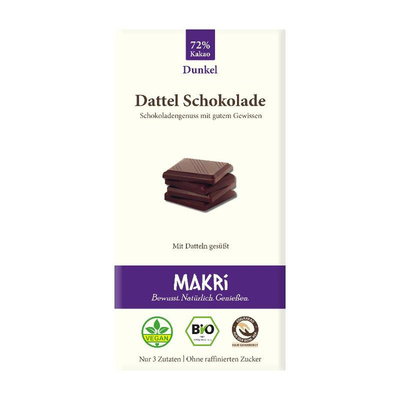 Produktfoto zu Dattel Schokolade Dunkel - Datteln + Kakao + sonst nix!