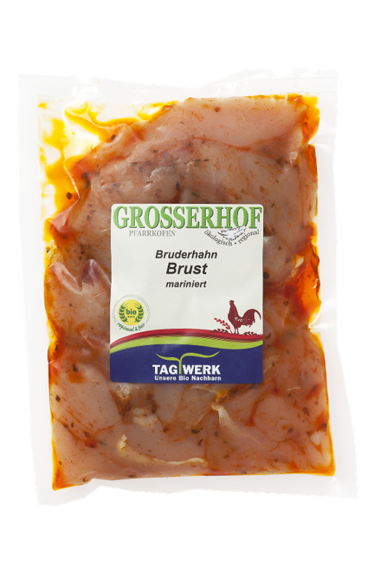 Hähnchenbrustfilets mariniert vom Bruderhahn - bitte Info zum MHD beachten!
